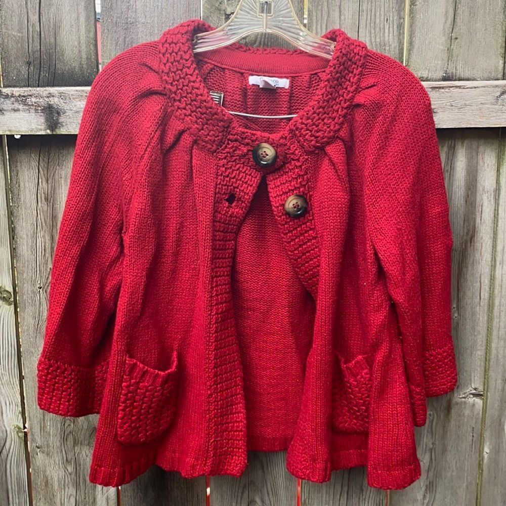 Style & Company red sweater sz. Large petite